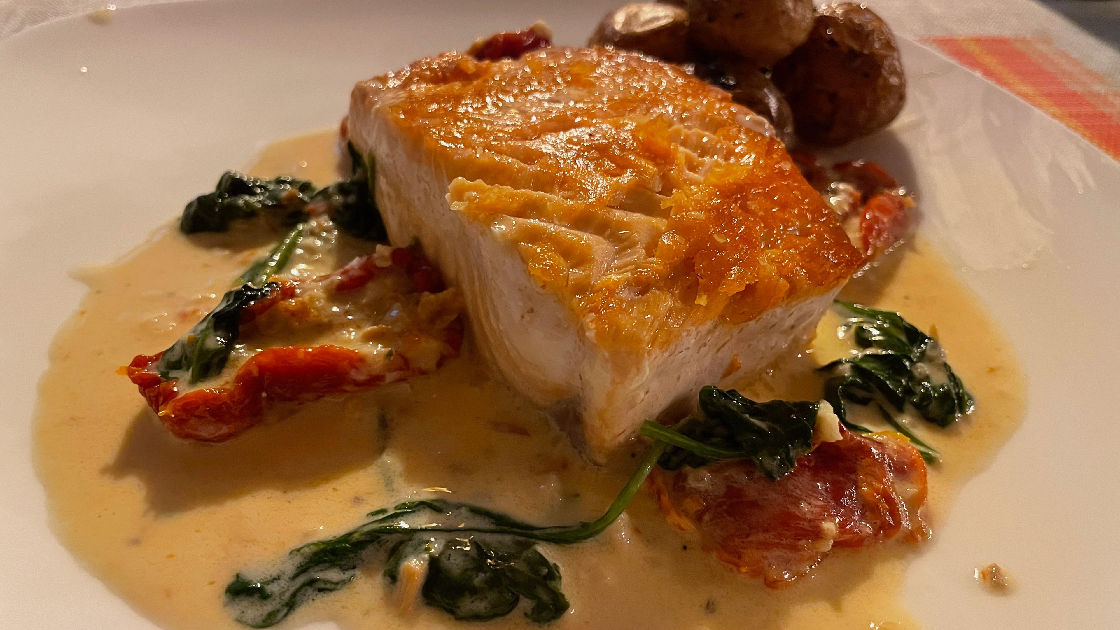 Roasted salmon with Dijon