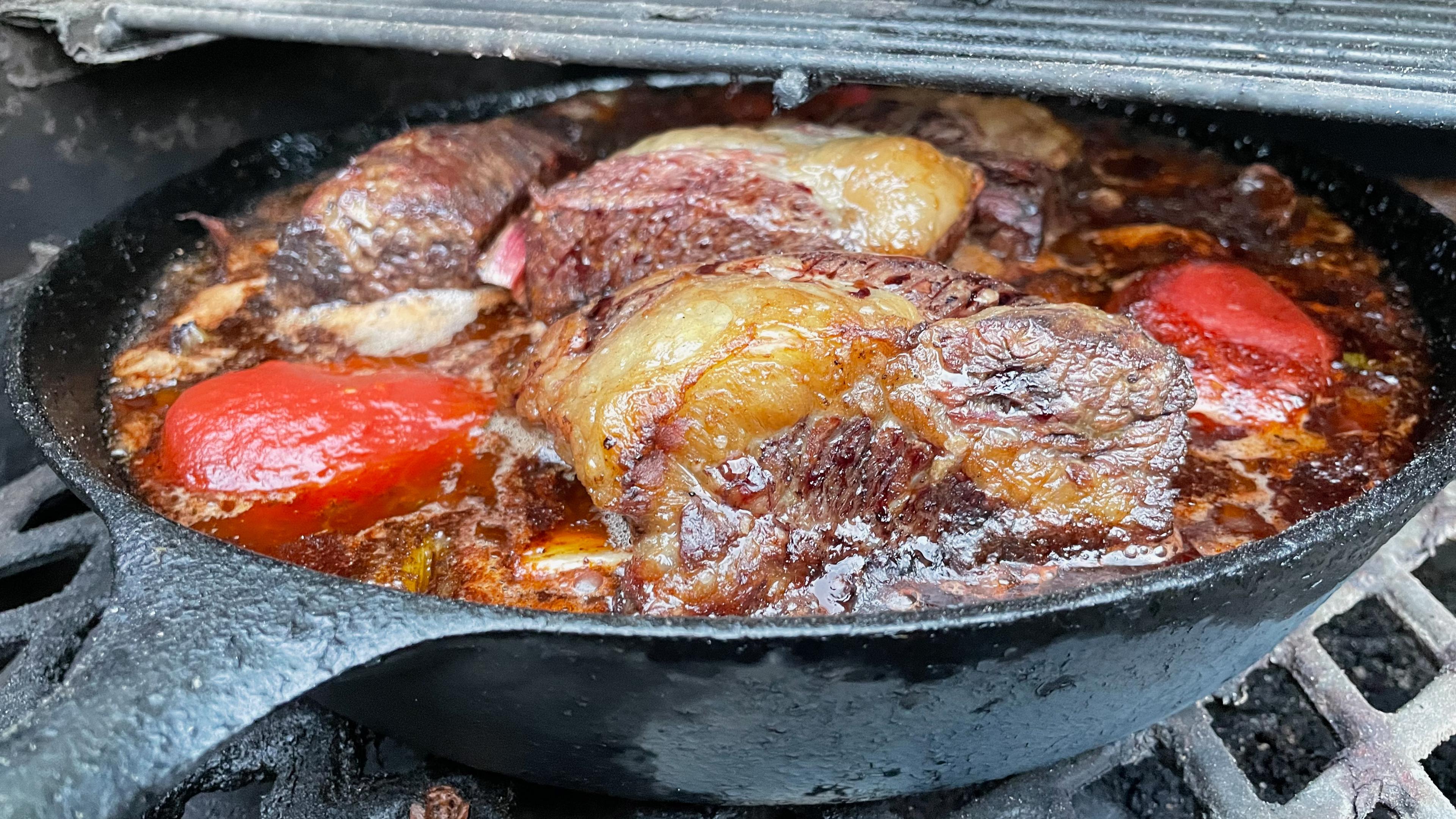 Smoked then braised shortribs